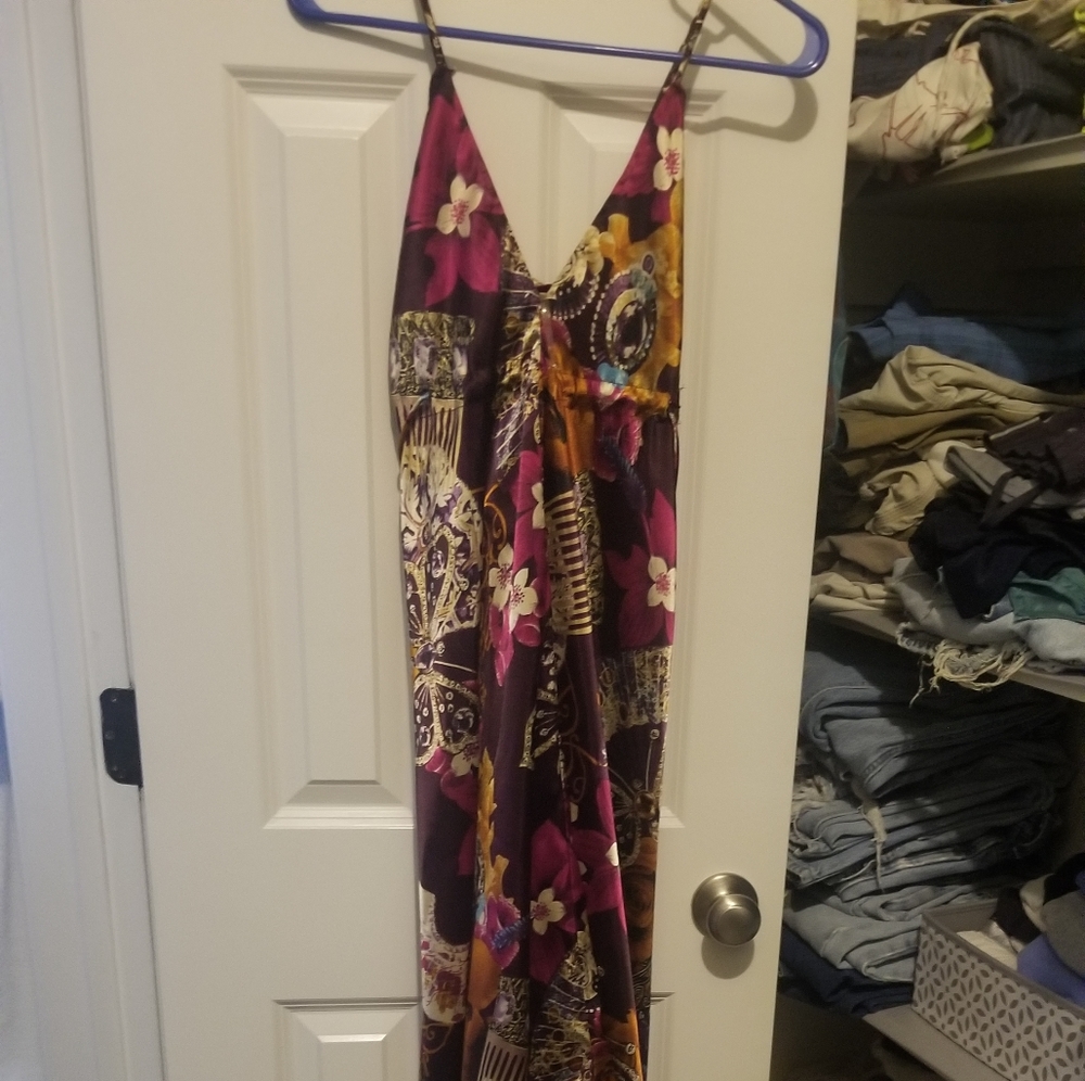 Handkerchief bottom high low dress.
